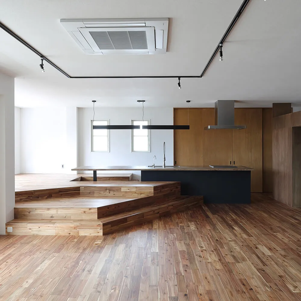 無垢フローリング施工写真